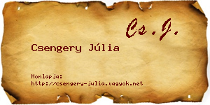 Csengery Júlia névjegykártya
