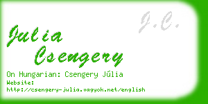julia csengery business card